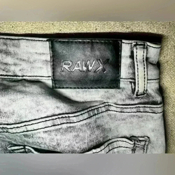 Raw X Mens Jeans Size 32x31 Skinny Fit Distressed Grunge Hip Hop B0061 - Picture 12 of 12